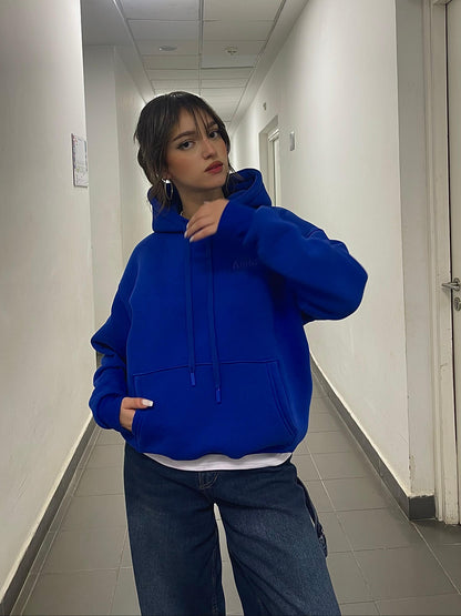 Hoodie Oversize Bleu Royal AMORISTE