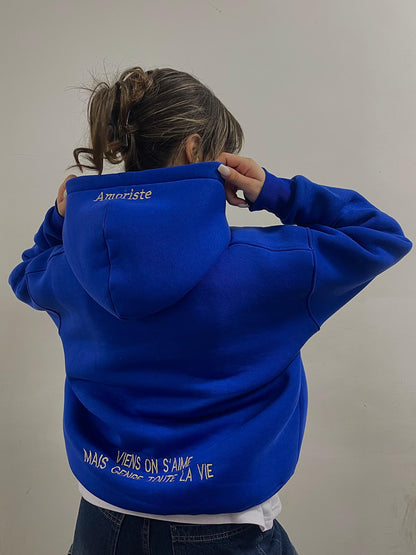Hoodie Oversize Bleu Royal AMORISTE