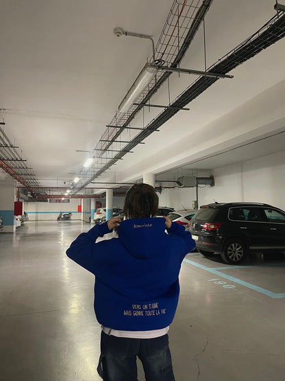 Hoodie Oversize Bleu Royal AMORISTE