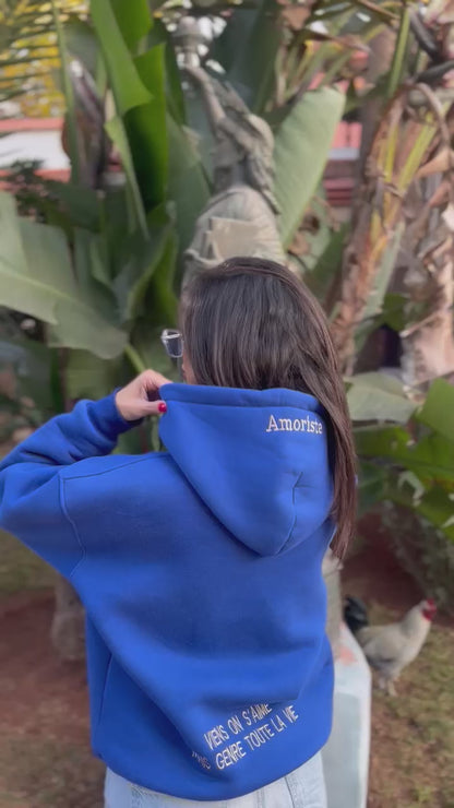 Hoodie Oversize Bleu Royal AMORISTE